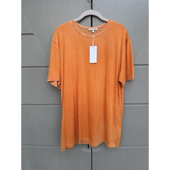 Cotton Citizen CLASSIC CREWNECK TEE vintage Sunset Orange Sz L Supima Cotton - Picture 5 of 10